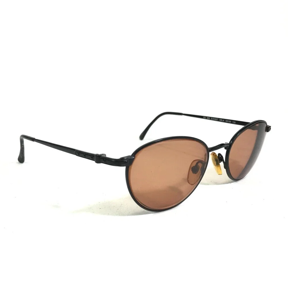 Vintage Guess Sunglasses Frames GU 896 SUNSET Black Round 50-20-135